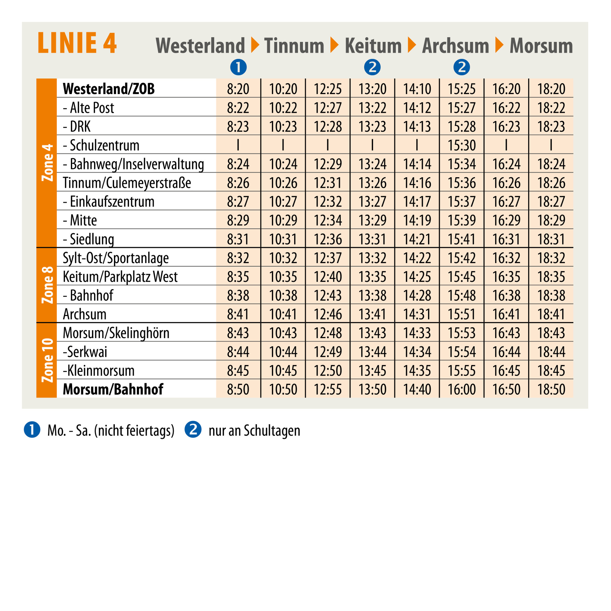 Linie 4 - SVG Sylter Verkehrsgesellschaft